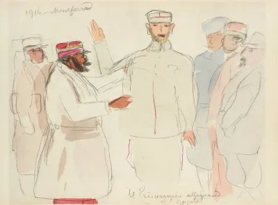 Un Prisonnier Allemand A Lhopital Montferrand 1916