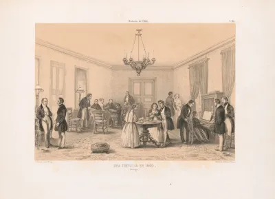Una Tertulia En 1840 Santiago