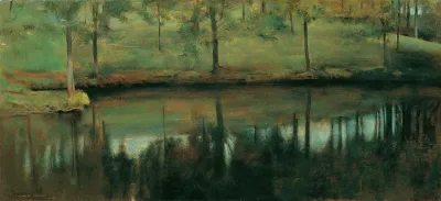 Unbewegtes Wasser Der Teich Von Menil