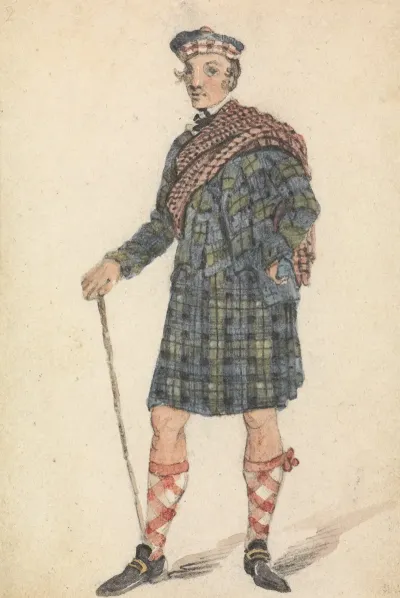 Uncle George In The Dress Of A Highland Herdsman