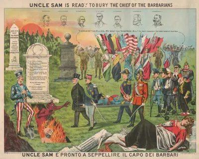Uncle Sam Is Ready To Bury The Chief Of The Barbarian