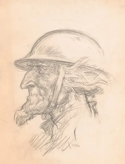 Uncle Sam Wearing Helmet