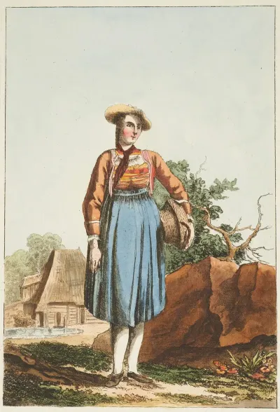 Une Jeune Paysanne Du Canton De Lucerne