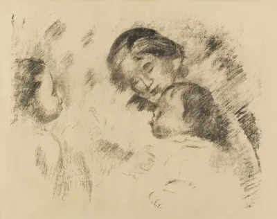 Une Mere Et Deux Enfants