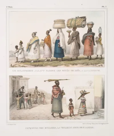 Une Mulatresse Allant Passer Les Fetes De Noel A La Campagne Concours Des Ecoliers La Veille De Jour De St Alexis