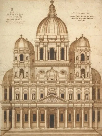Unexecuted Design For The Facade Of The Church Of Santa Maria In Araceli In The City Of Vicenza