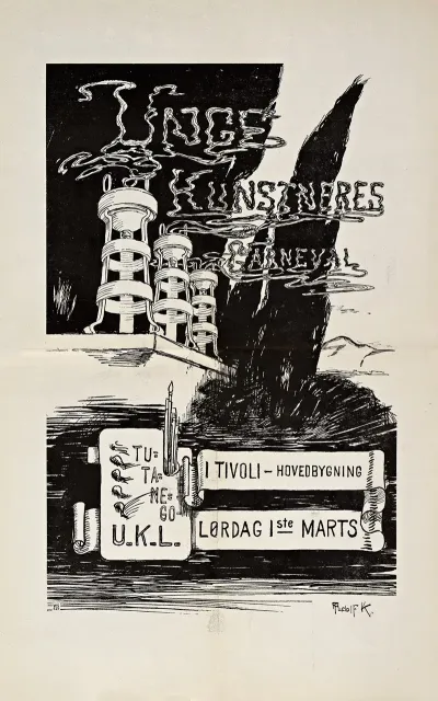 Unge Kunstneres Carneval I Tivoli Hovedbygning Lordag 1ste Marts