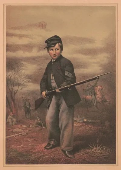 Union Drummer Boy John Clem At Point Lookout Tennessee