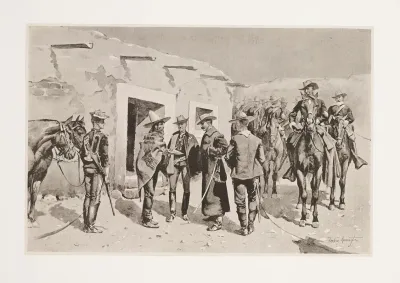 United States Cavalry Hunting For Garza On The Rio Grande