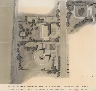 United States Embassy Colombo Sri Lanka Office Building Site Plan Rendered