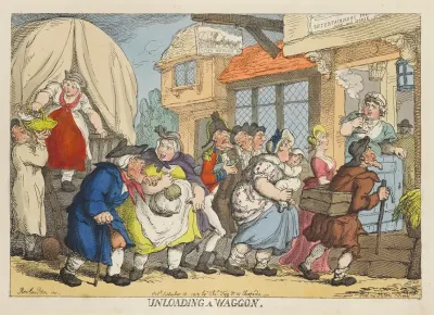 Unloading A Waggon