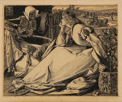 Until Her Death Preparatory Drawing For Good Words