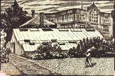 Untitled Figure And Buildings