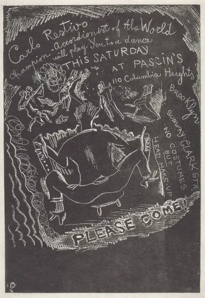 Untitled Invitation To Party At Jules Pascins