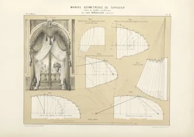 Untitled Plate Featuring Window Draperies And Their Plans