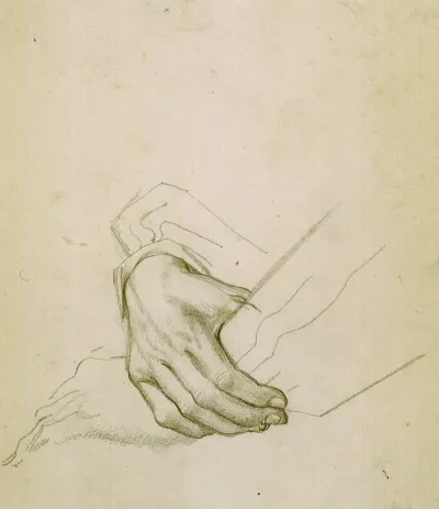 Untitled Study Of Hands Preparatory Drawing For The Marriage At Cana