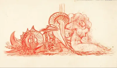 Untitled Woman And Serpent