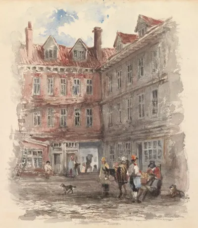 Urban Scene With Vendors