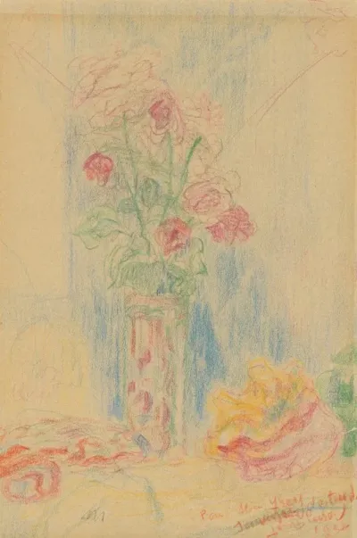 Vaas Met Bloemen En Schelp