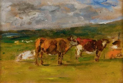 Vaches Au Paturage Etude