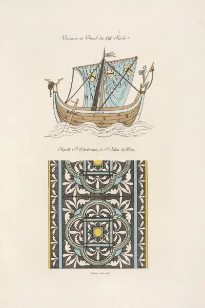 Vaisseau Et Vitrail Du Xiiie Siecle