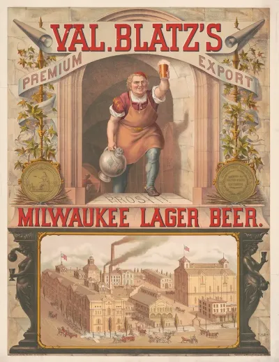 Val Blatzs Premium Export Milwaukee Lager Beer
