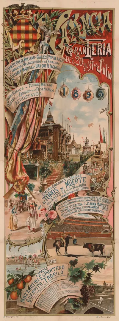 Valencia Gran Feria Del 20 Al 31 De Julio 1893