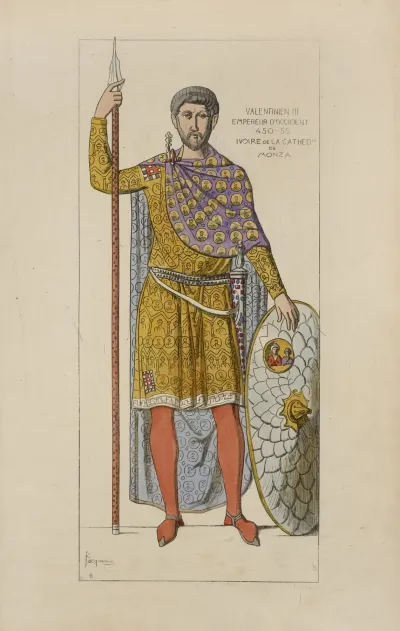 Valentinien Iii Empereur Doccident 450 55 Ivoire De La Cathedrale De Monza
