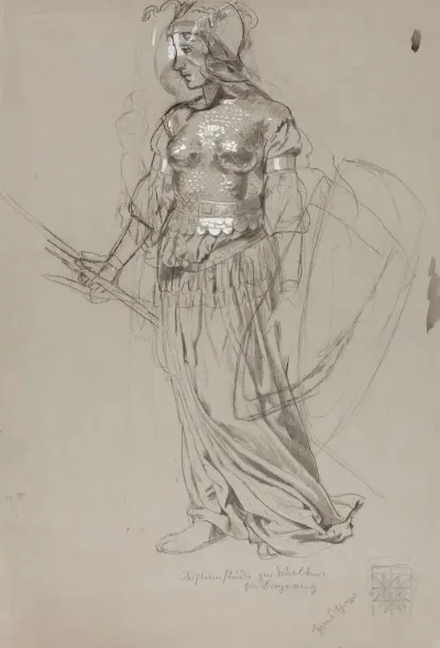 Valkyrie Costume Study For Bayreuth