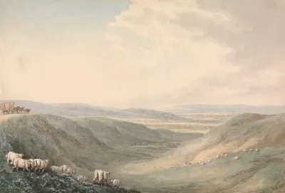 Valley Landscape With Sheep