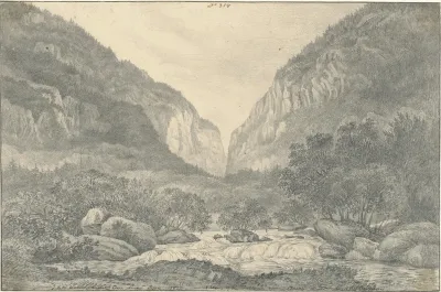 Valley Of The Saltina Near Brieg At Entrance Of The Simplon