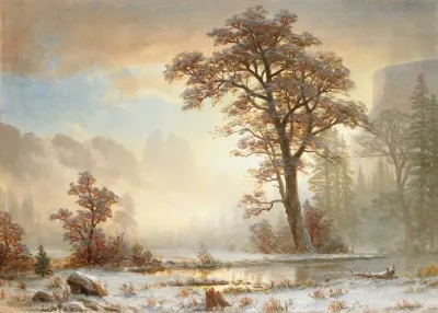 Valley Of The Yosemite First Snowfall Of The Year