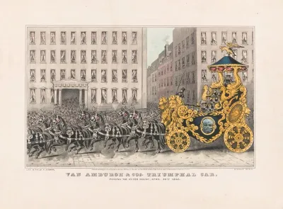 Van Amburgh Passing The Astor House April 20th 1846