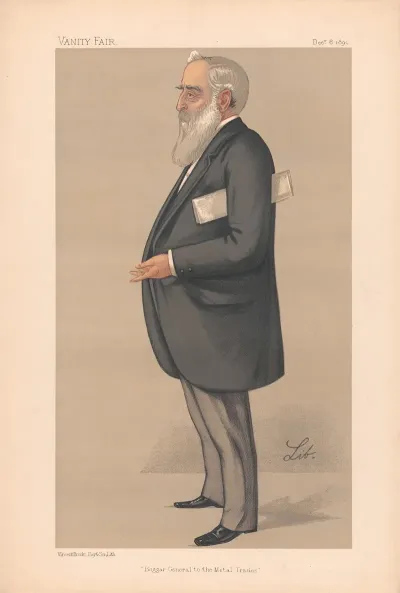 Vanity Fair Businessmen And Empire Builders Beggar General To The Metal Trades Kennard 6 December 1890