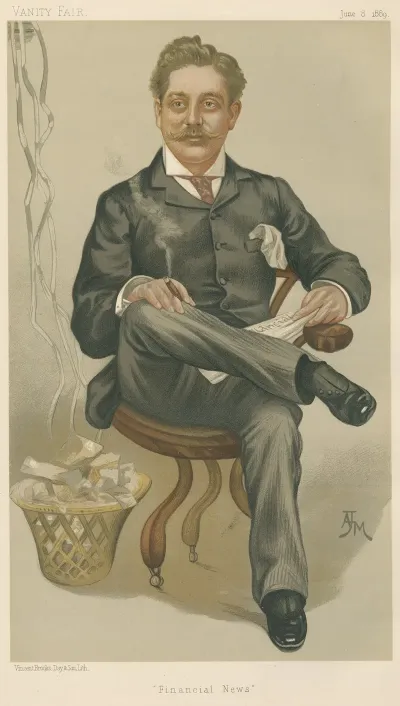 Vanity Fair Newspapermen Financial News Harry Marks June 8 1889