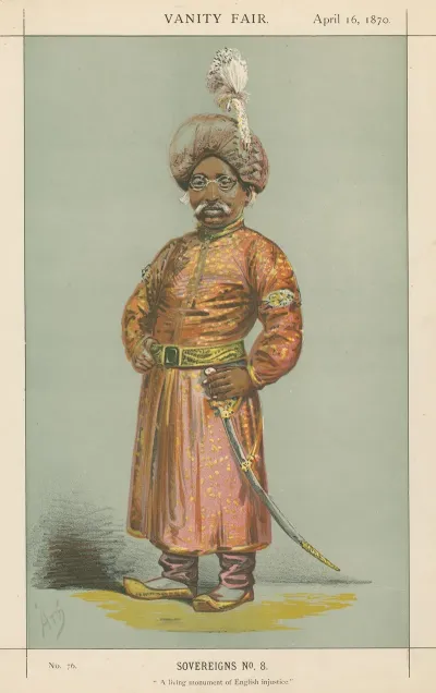 Vanity Fair Royalty A Living Monument Of English Injustice The Nawab Nazim Of Bengal Behar And Orissa April 16 1870