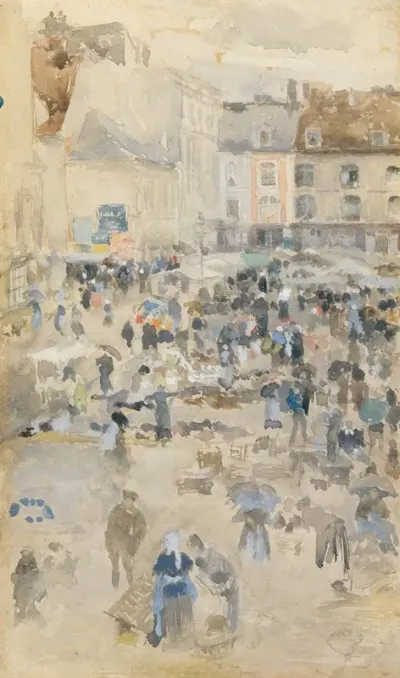 Variations In Violet And Grey Market Place Dieppe 2