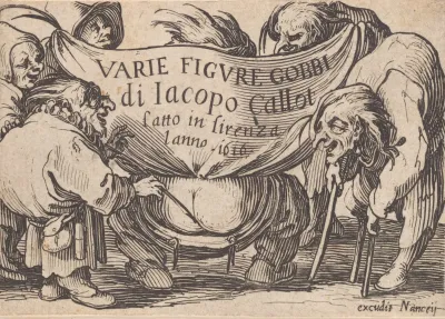 Varie Figure Gobbi Suite Appelee Aussi Les Bossus Les Pygmees Les Nains Grotesques Frontispice