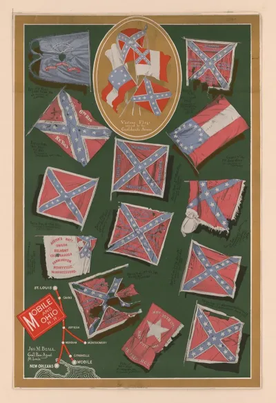 Various Flags Carried By The Confederate Armies