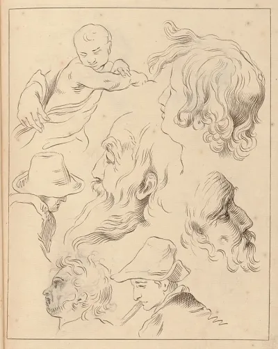 Various Sketches Of Heads 2