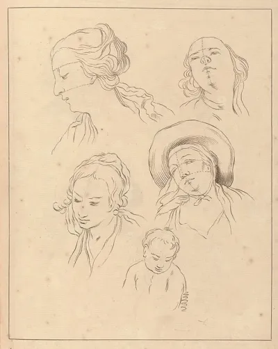 Various Sketches Of Heads 3