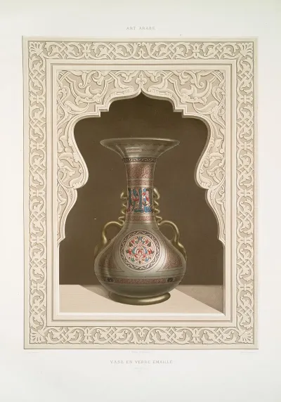 Vase En Verre Emaille Xvie Siecle