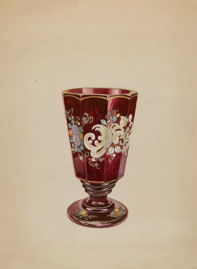 Vase Ruby Glass
