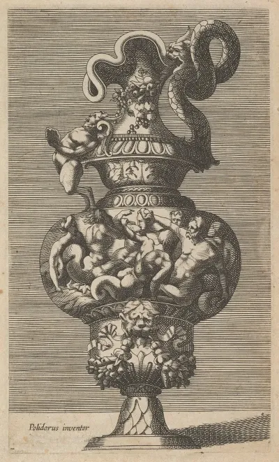 Vase With A Group Of Mermaids Mermen And Sea Centaurs