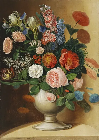 Vase With Garden Flowers