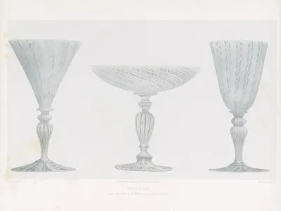 Vases De Verre A Ornementations Filigraniques