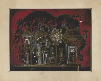 Vaudeville Dragon And Chinese Village Street