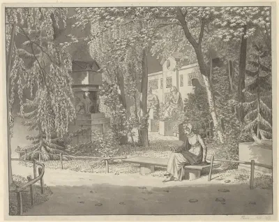 Ved Descartes Og Condes Gravmaeler I Jardin Elysee Des Petits Augustins Paris