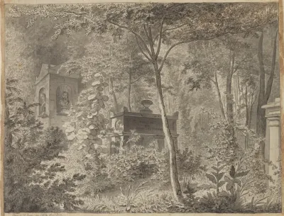 Ved Molieres Gravmaele I Jardin Elysee Des Petits Augustins Paris 10 Juni 1811