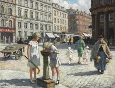 Ved Trianglen I Kobenhavn En Varm Sommerdag